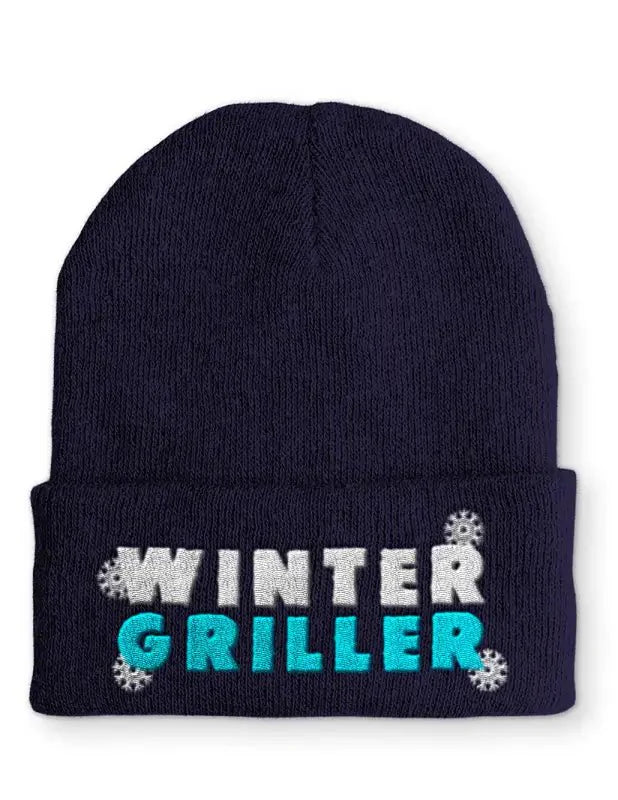 Beanie Mütze Winter Griller Grillfan Statement Beanie Mütze mit Spruch - tshirtladen -