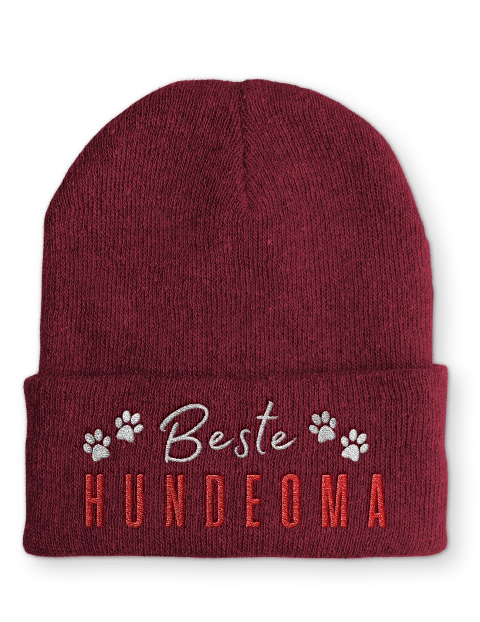 Beste Hundeoma Statement Beanie Mütze mit Spruch - tshirtladen - Mütze