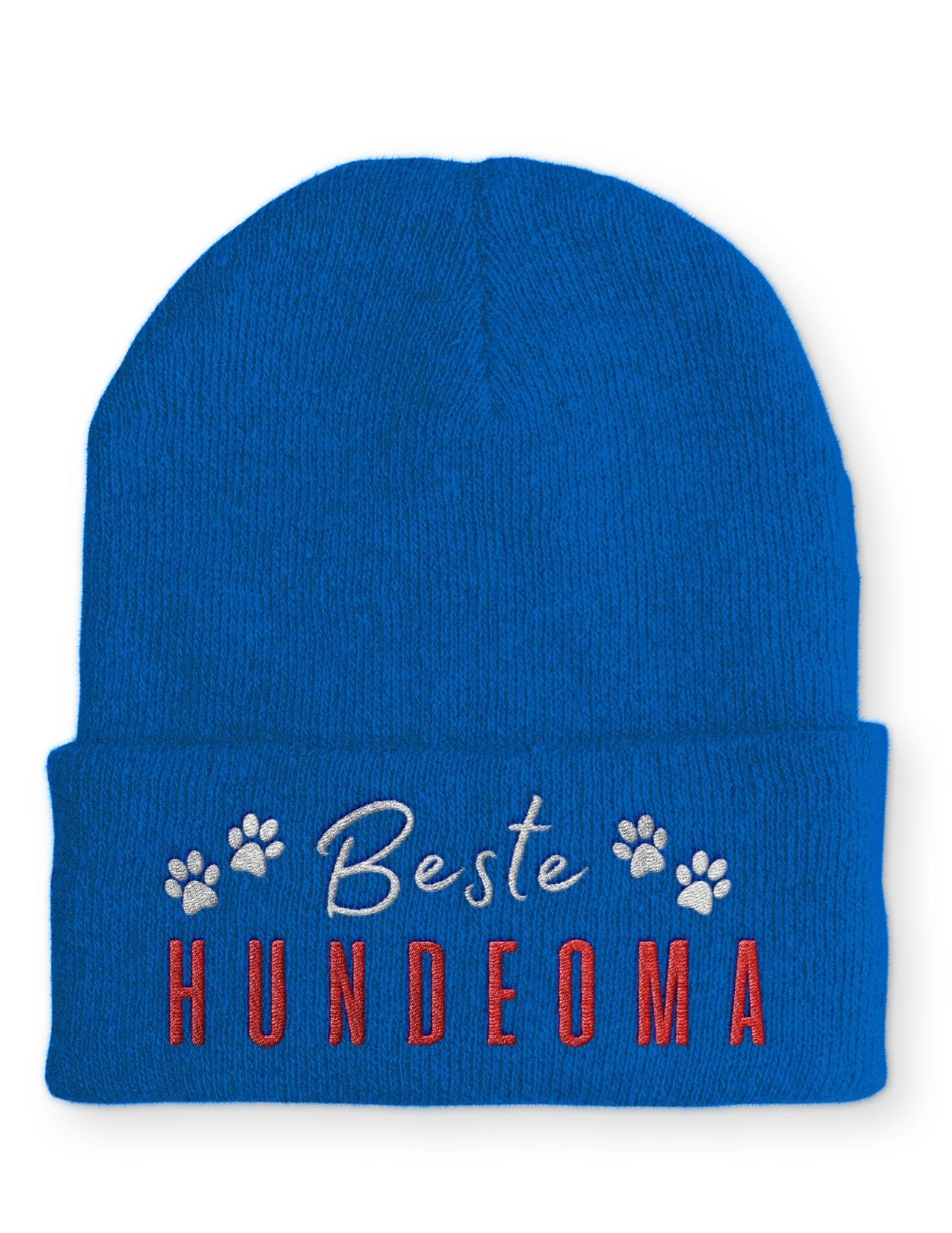 Beste Hundeoma Statement Beanie Mütze mit Spruch - tshirtladen - Mütze