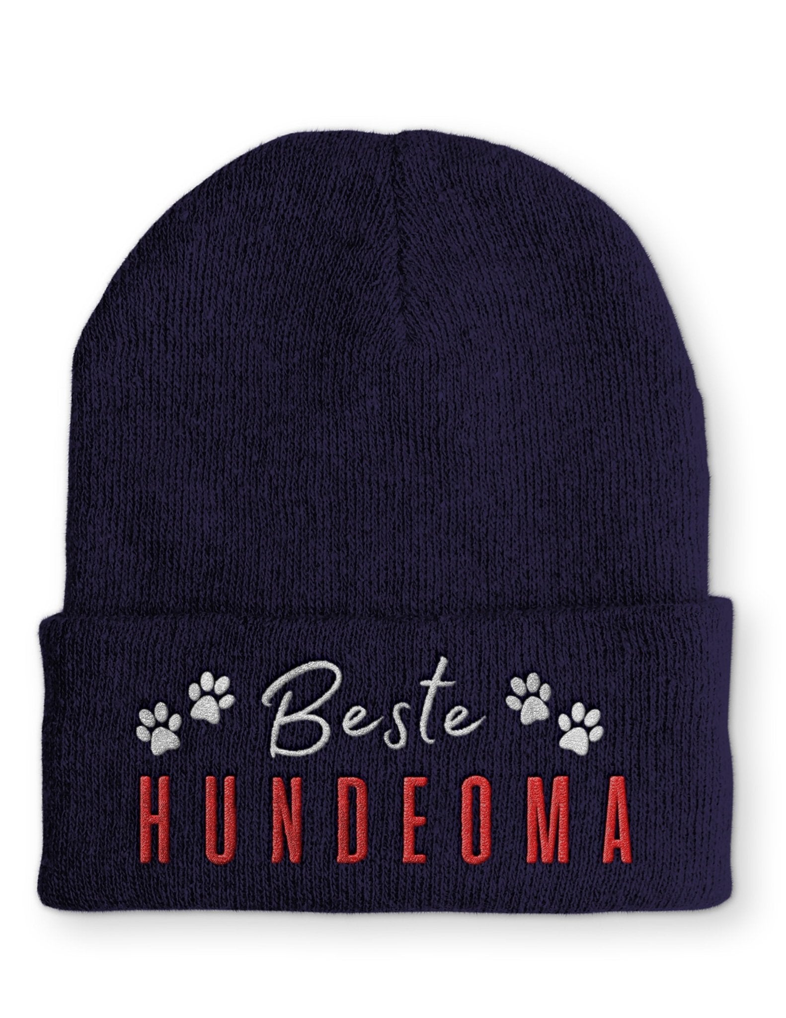 Beste Hundeoma Statement Beanie Mütze mit Spruch - tshirtladen - Mütze