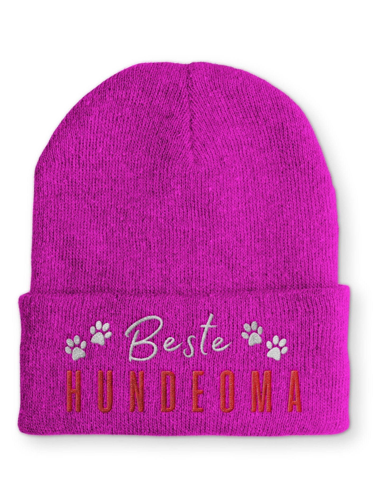 Beste Hundeoma Statement Beanie Mütze mit Spruch - tshirtladen - Mütze