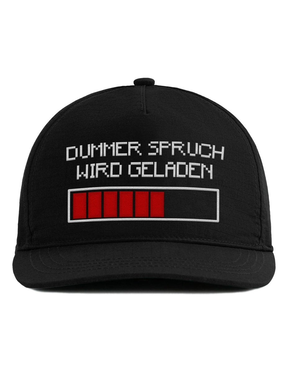 Bestickte Snapback Cap – Dummer Spruch wird geladen – Unisex - Schwarzer - Kaffee
