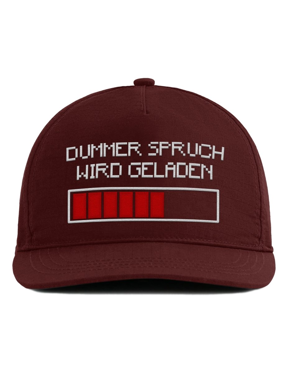 Bestickte Snapback Cap – Dummer Spruch wird geladen – Unisex - Schwarzer - Kaffee