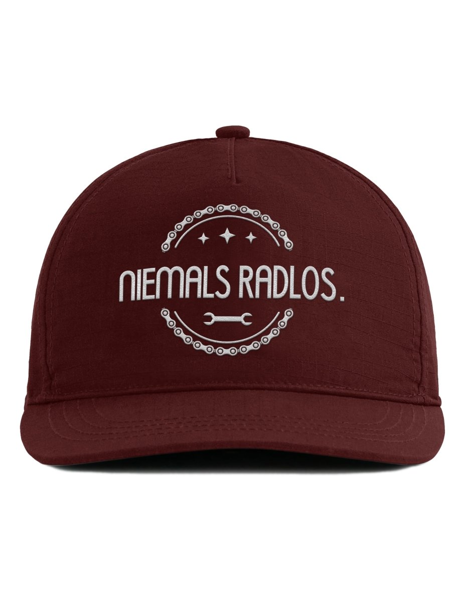 Bestickte Snapback Cap – NIEMALS RADLOS – Unisex - Schwarzer - Kaffee