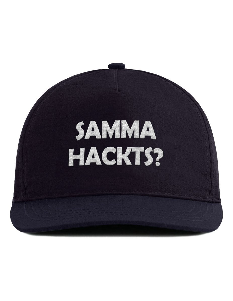 Bestickte Snapback Cap – SAMMA HACKTS? – Unisex - Schwarzer - Kaffee
