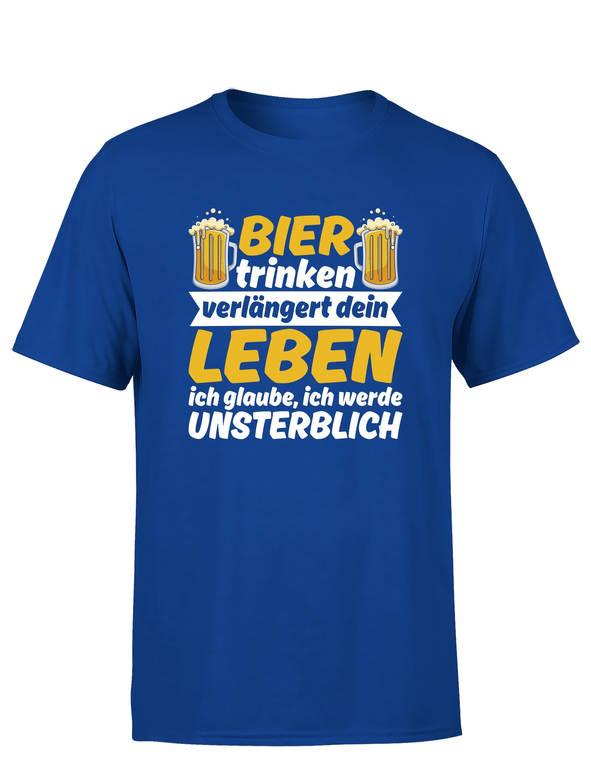 Bier trinken verlängert dein Leben Herren T-Shirt - S / Royal - T-Shirt