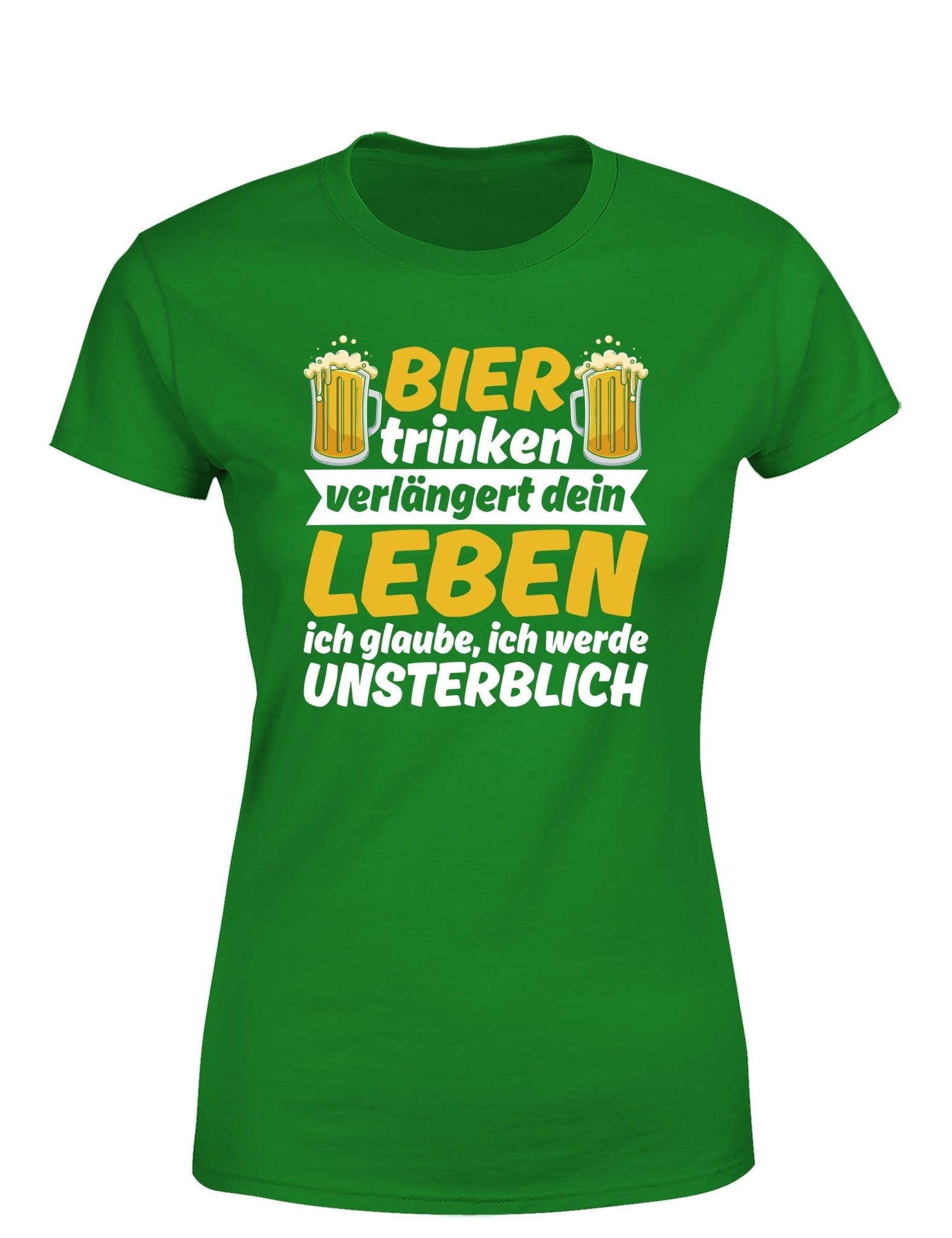 Bier trinken verlängert dein Leben Damen T-Shirt - tshirtladen - T-Shirt
