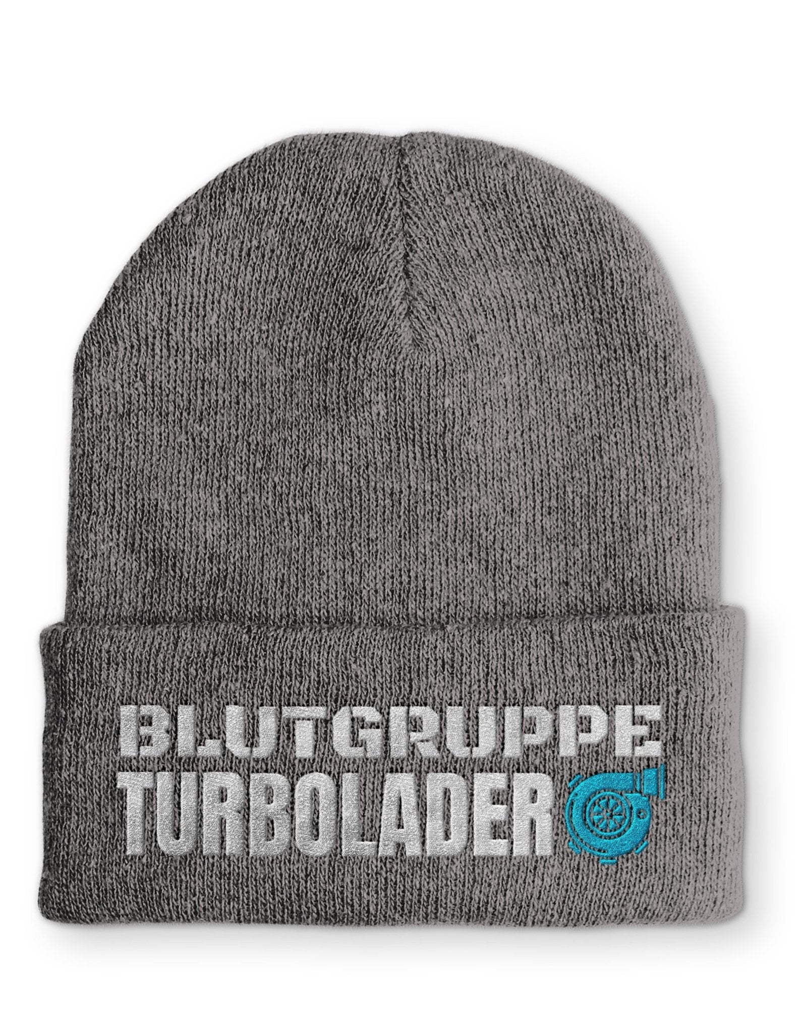 Blutgruppe Turbolader Statement Beanie Mütze mit Spruch - tshirtladen - Mütze