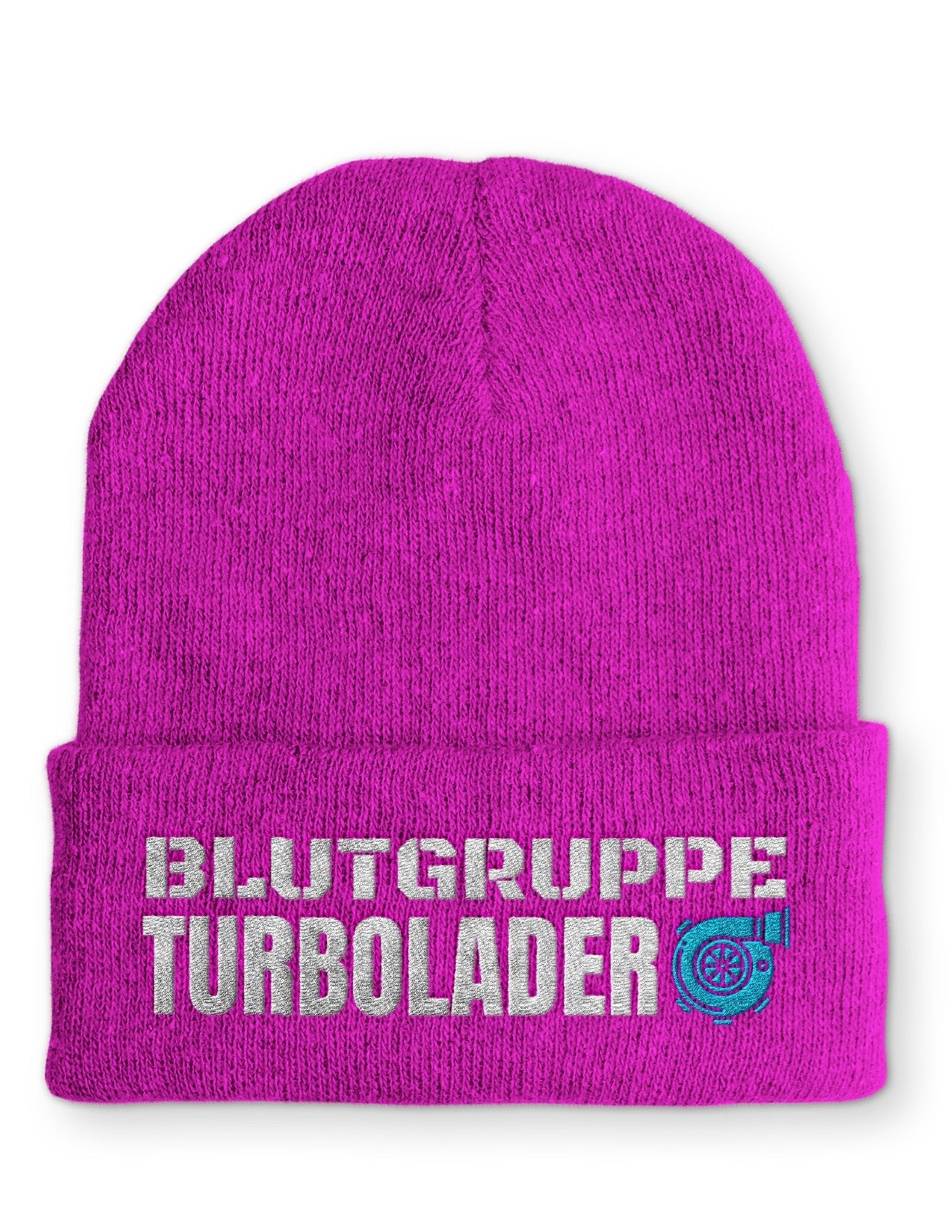 Blutgruppe Turbolader Statement Beanie Mütze mit Spruch - tshirtladen - Mütze