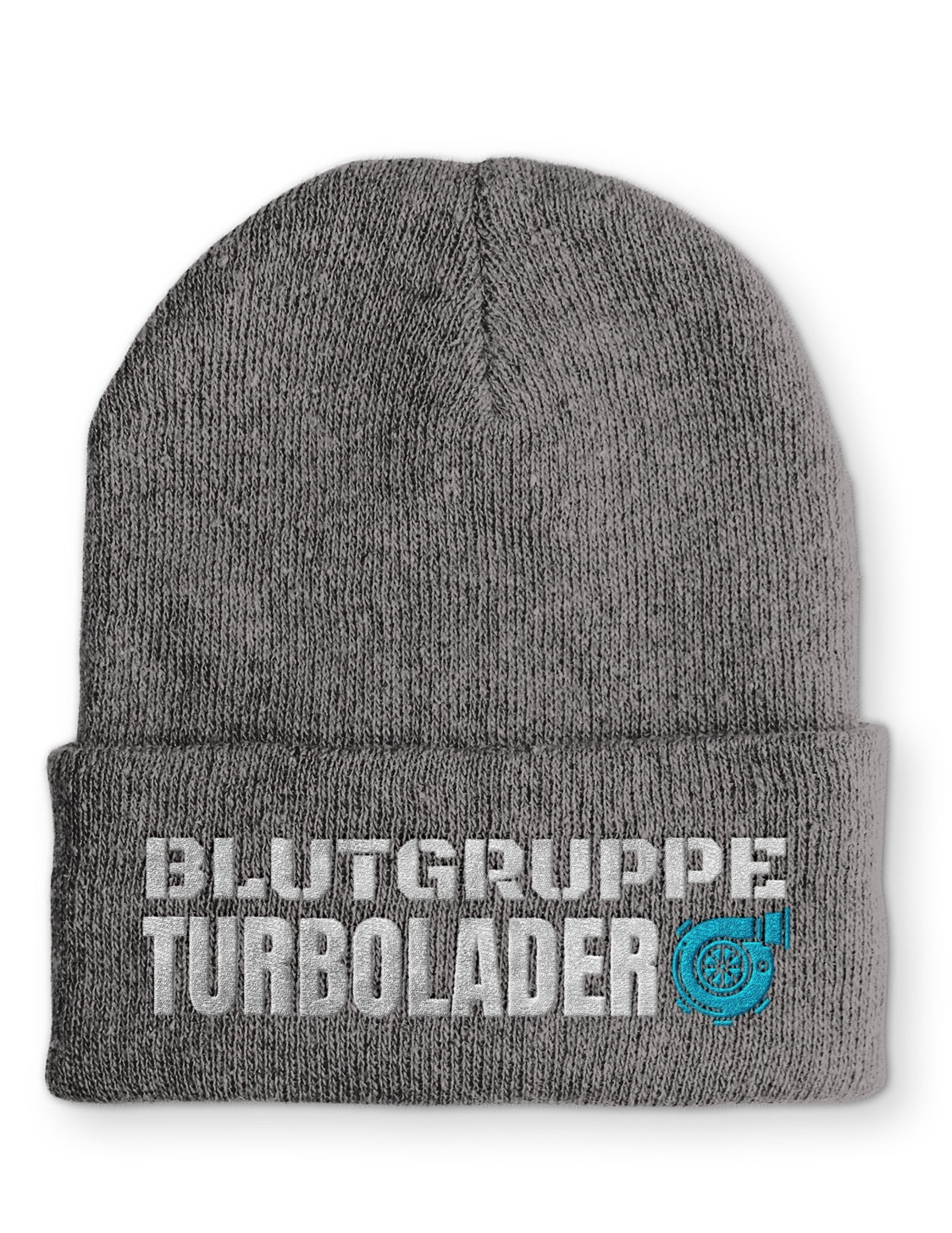 Blutgruppe Turbolader Statement Beanie Mütze mit Spruch - tshirtladen - Mütze