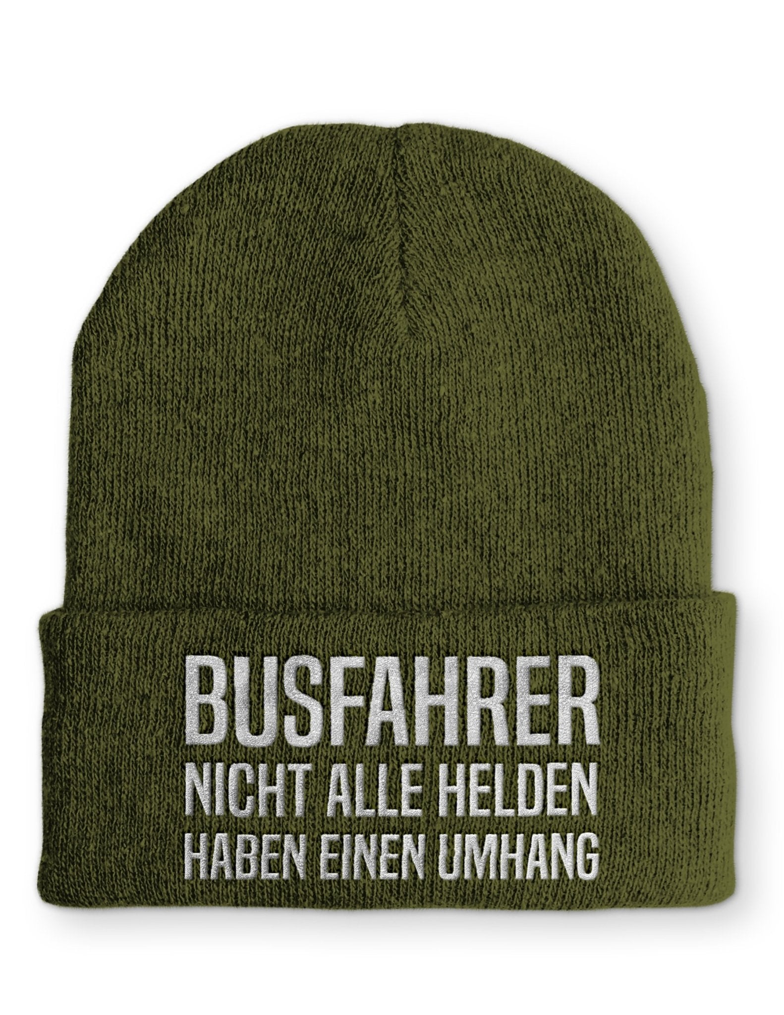 Busfahrer nicht alle Helden haben einen Umhang Beanie Mütze mit Spruch - tshirtladen - Mütze