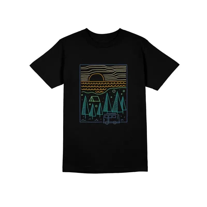 Camp River Outdoor Camper Herren Unisex T-Shirt - tshirtladen -
