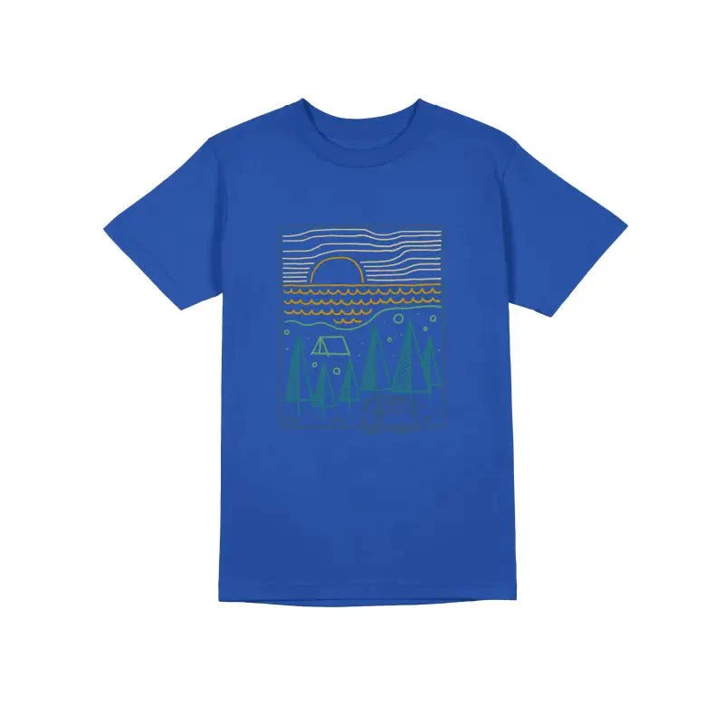 Camp River Outdoor Camper Herren Unisex T-Shirt - tshirtladen -