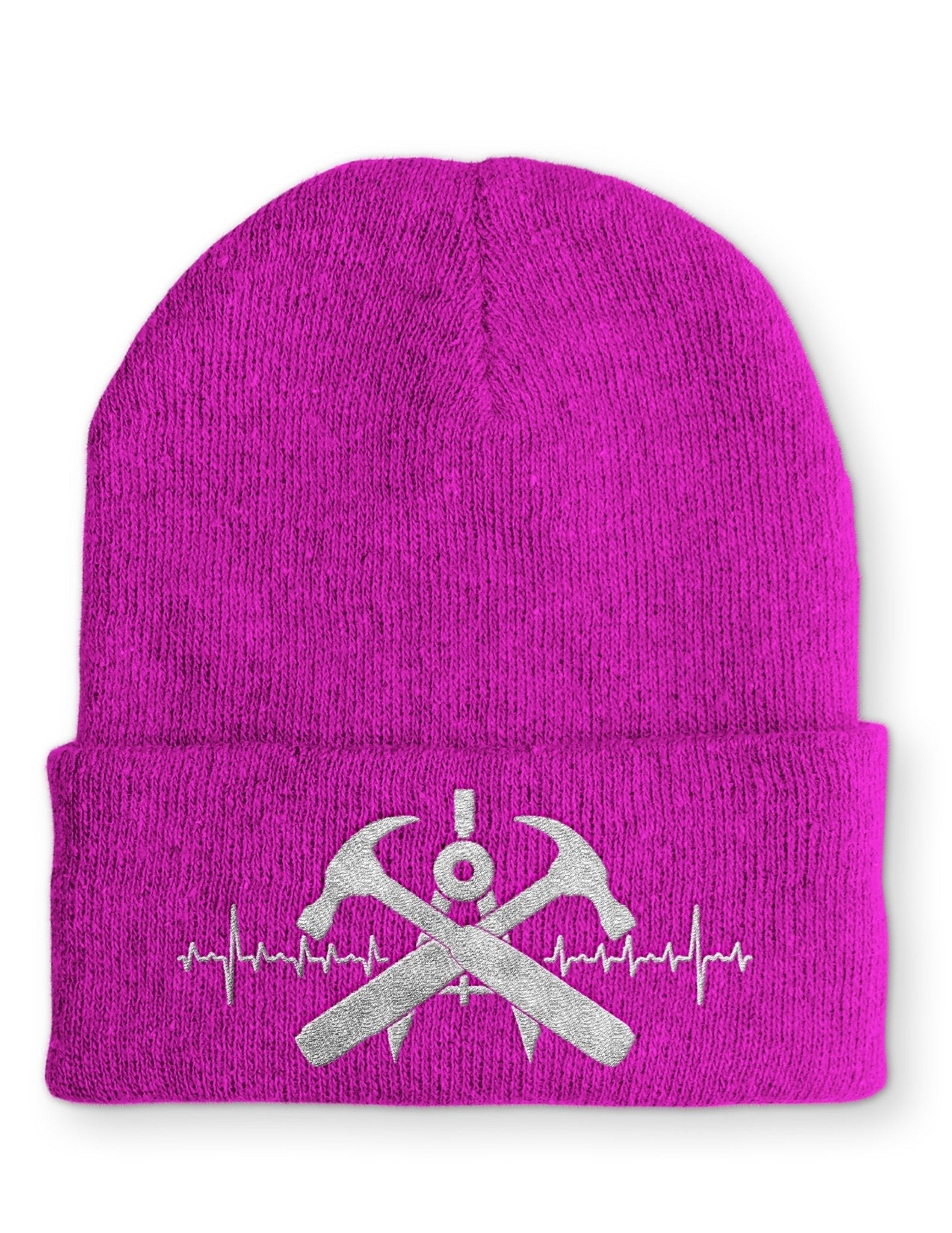 Dachdecker Herzschlag Statement Beanie Mütze mit Spruch - tshirtladen - Mütze