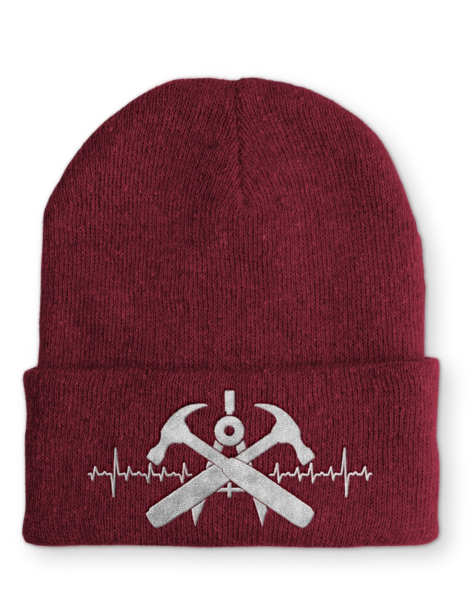Dachdecker Herzschlag Statement Beanie Mütze mit Spruch - tshirtladen - Mütze