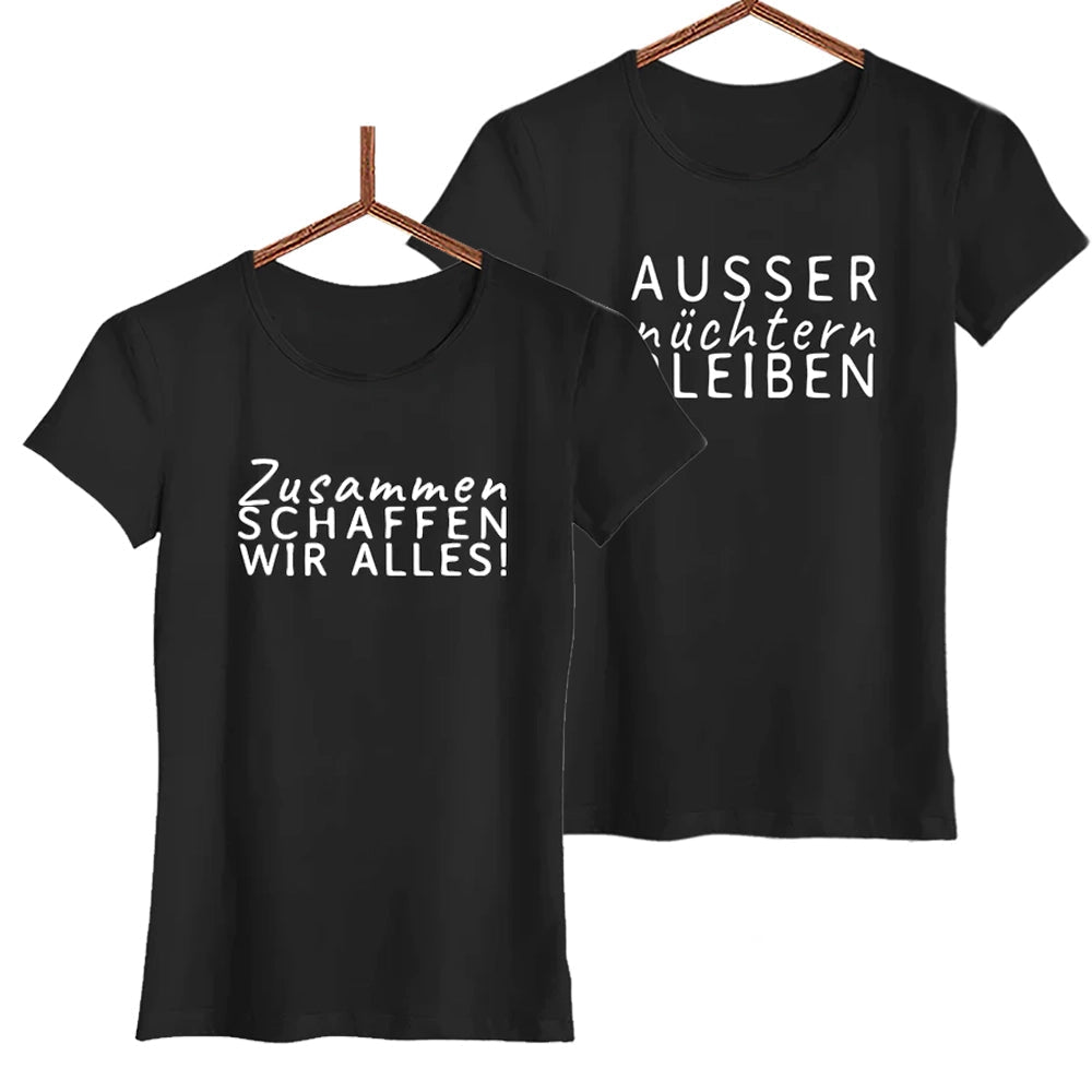 Damen Set Zusammen schaffen wir alles - Schwarzer - Kaffee