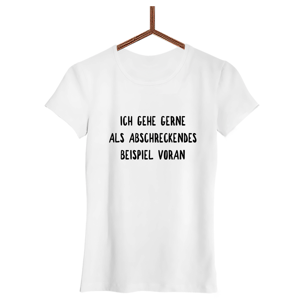 Damen T-Shirt Abschreckendes Beispiel - Schwarzer - Kaffee