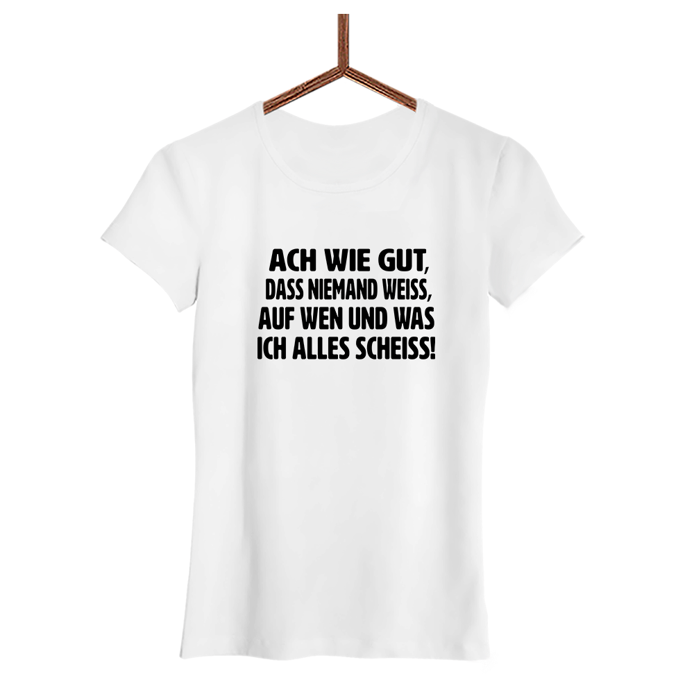 Damen T-Shirt ach wie gut - Schwarzer - Kaffee