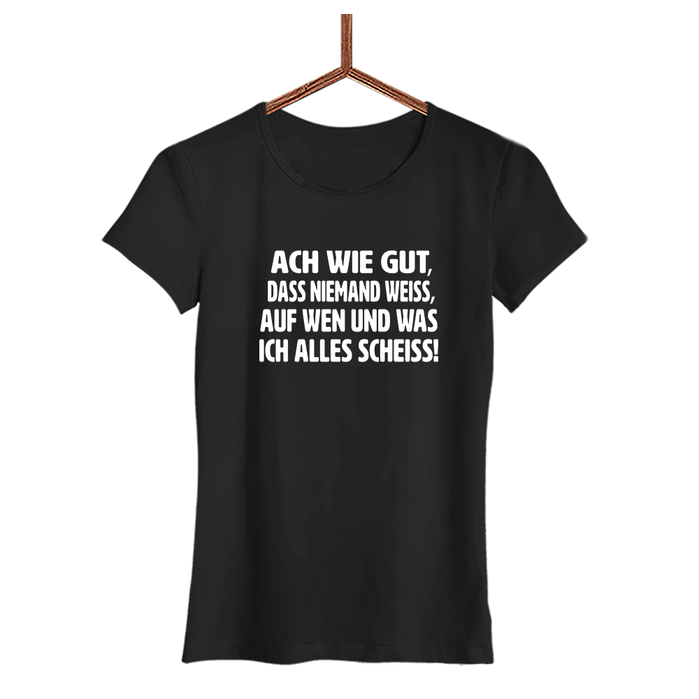 Damen T-Shirt ach wie gut - Schwarzer - Kaffee