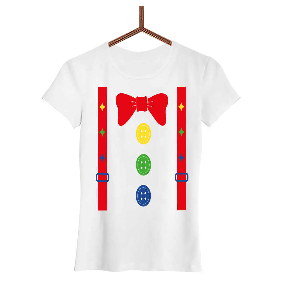 Damen T-Shirt Clown - Schwarzer - Kaffee