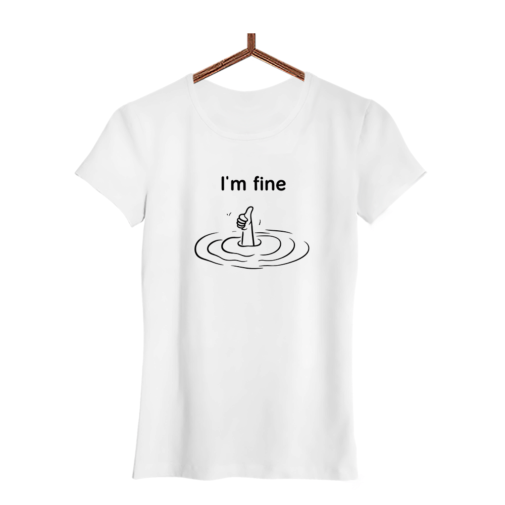 Damen T-Shirt Im fine - Schwarzer - Kaffee