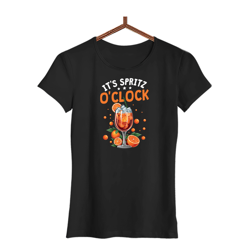 Damen T-Shirt It's Spritz O'Clock - Schwarzer - Kaffee