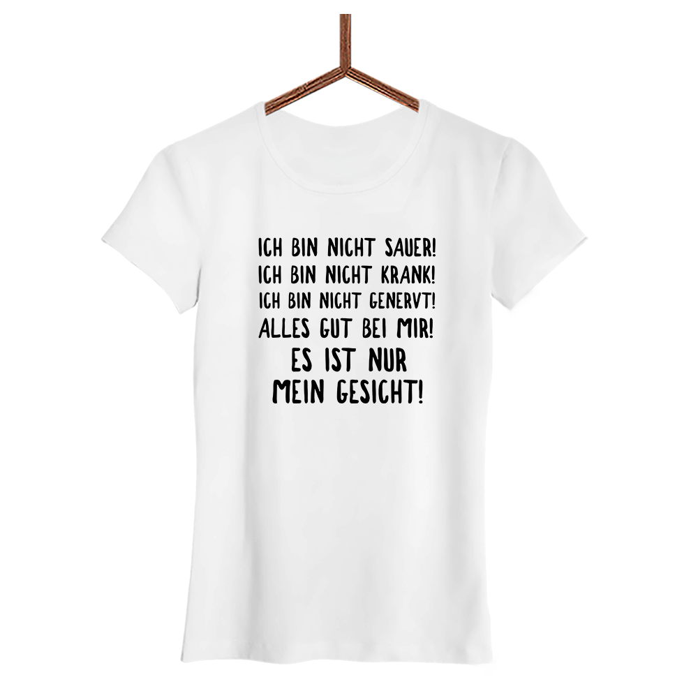 Damen T-Shirt Mein Gesicht - Schwarzer - Kaffee