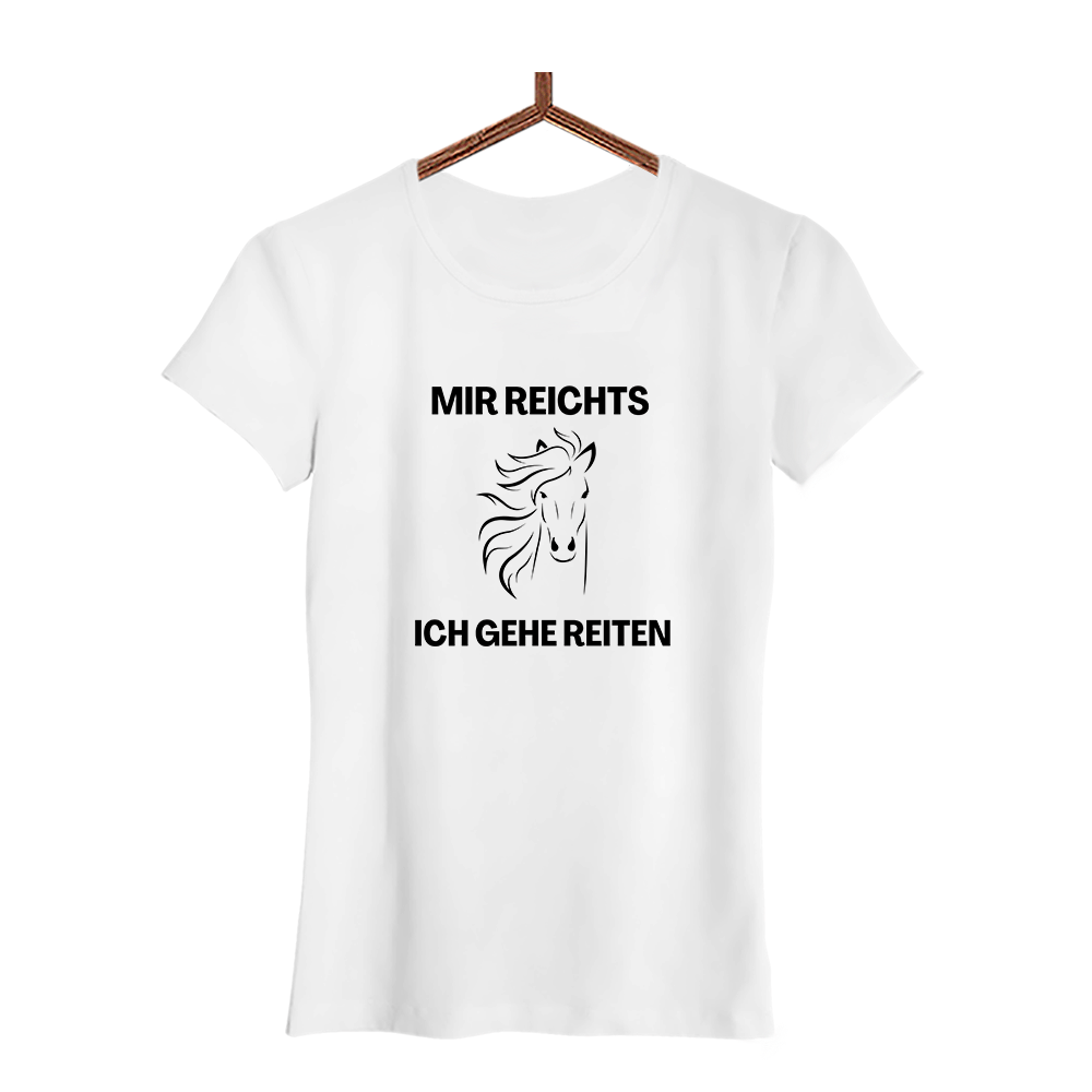 Damen T-Shirt Mir reichts ich gehe Reiten - Schwarzer - Kaffee