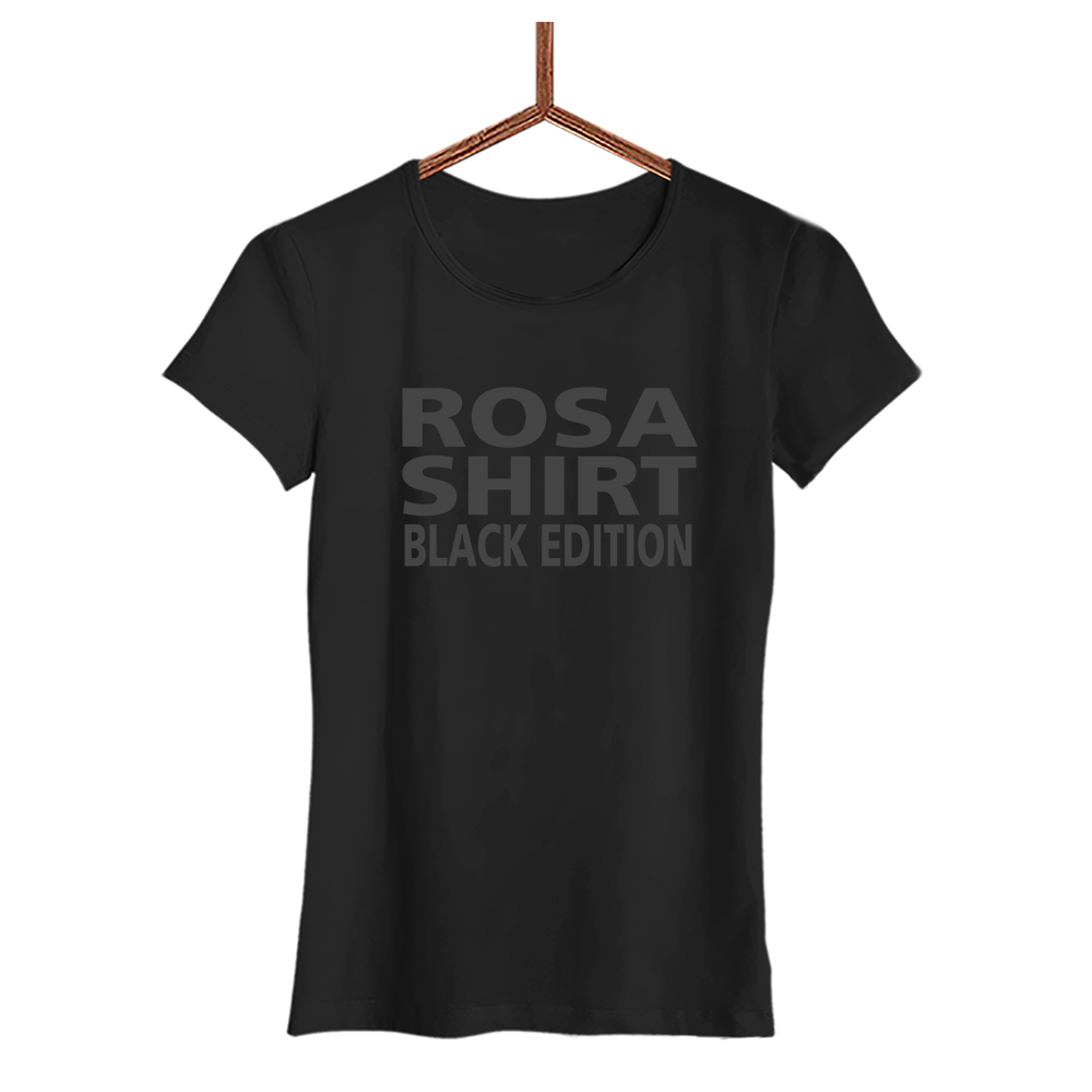 Damen T-Shirt Rosa Shirt Black Edition - Schwarzer - Kaffee