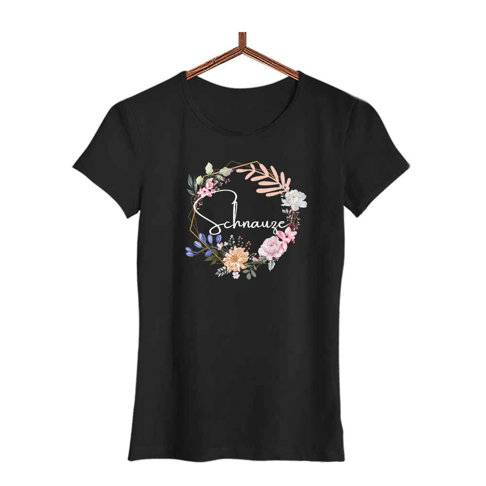 Damen T-Shirt Schnauze - Schwarzer - Kaffee