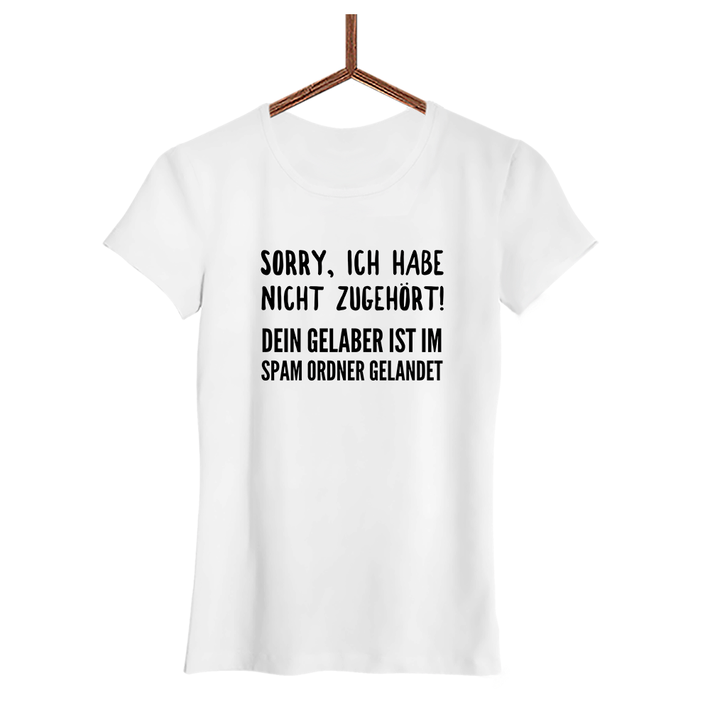 Damen T-Shirt Sorry ich habe nicht zugehört - Schwarzer - Kaffee