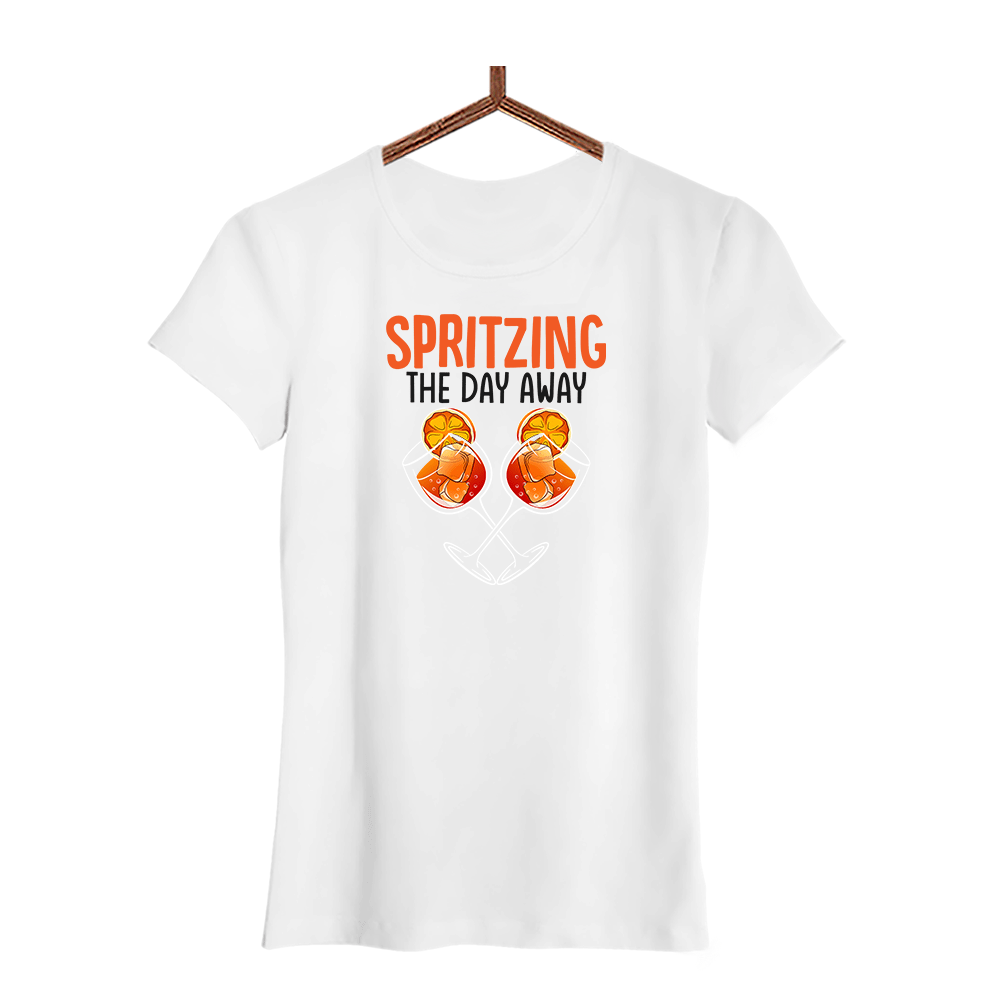 Damen T-Shirt Spritzing the day away - Schwarzer - Kaffee
