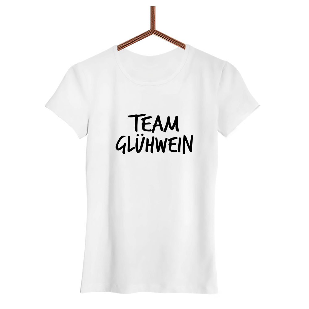 Damen T-Shirt Team Glühwein - Schwarzer - Kaffee