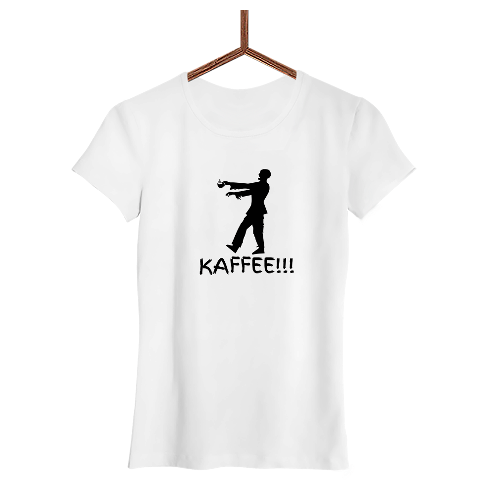 Damen T-Shirt Zombie Kaffee - Schwarzer - Kaffee