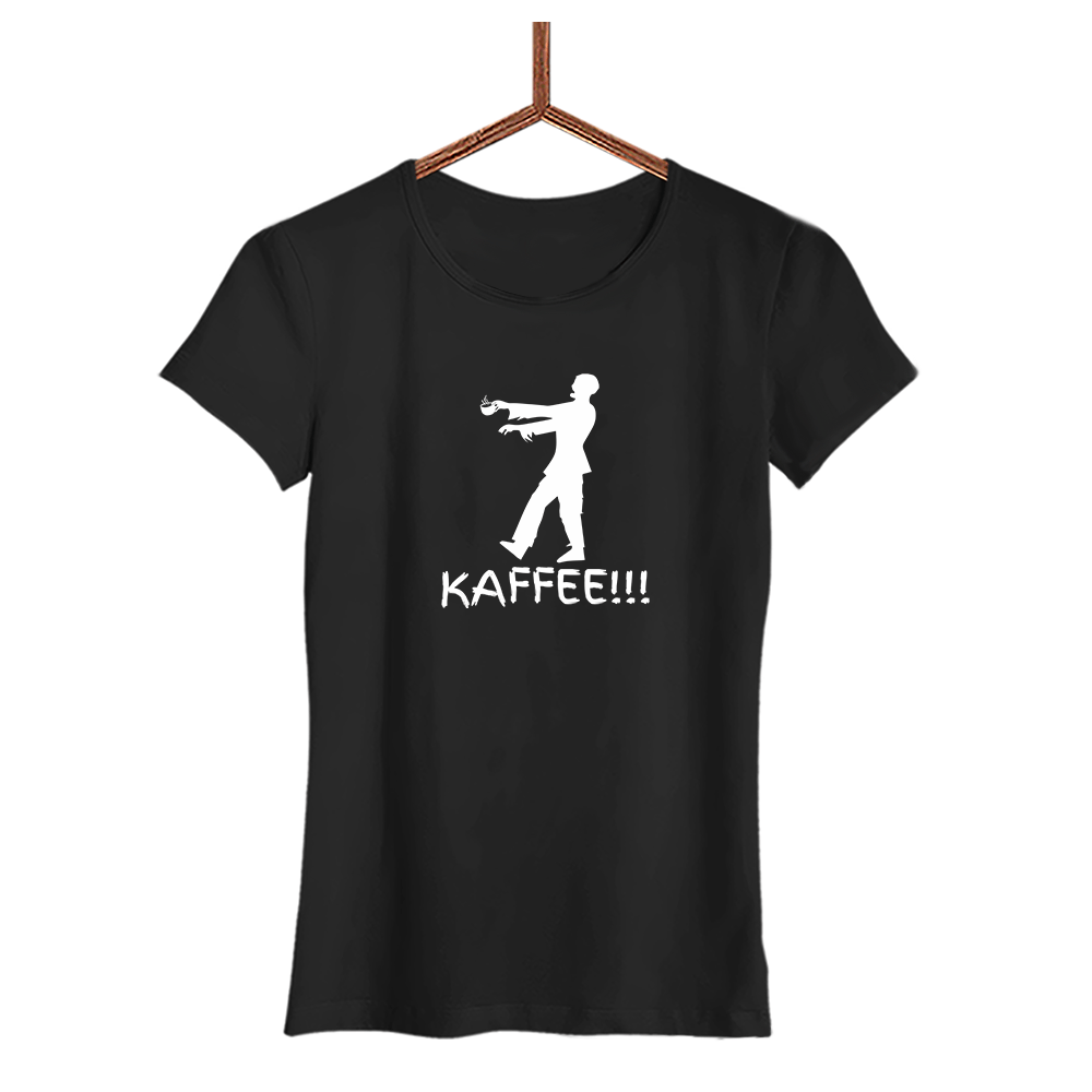 Damen T-Shirt Zombie Kaffee - Schwarzer - Kaffee