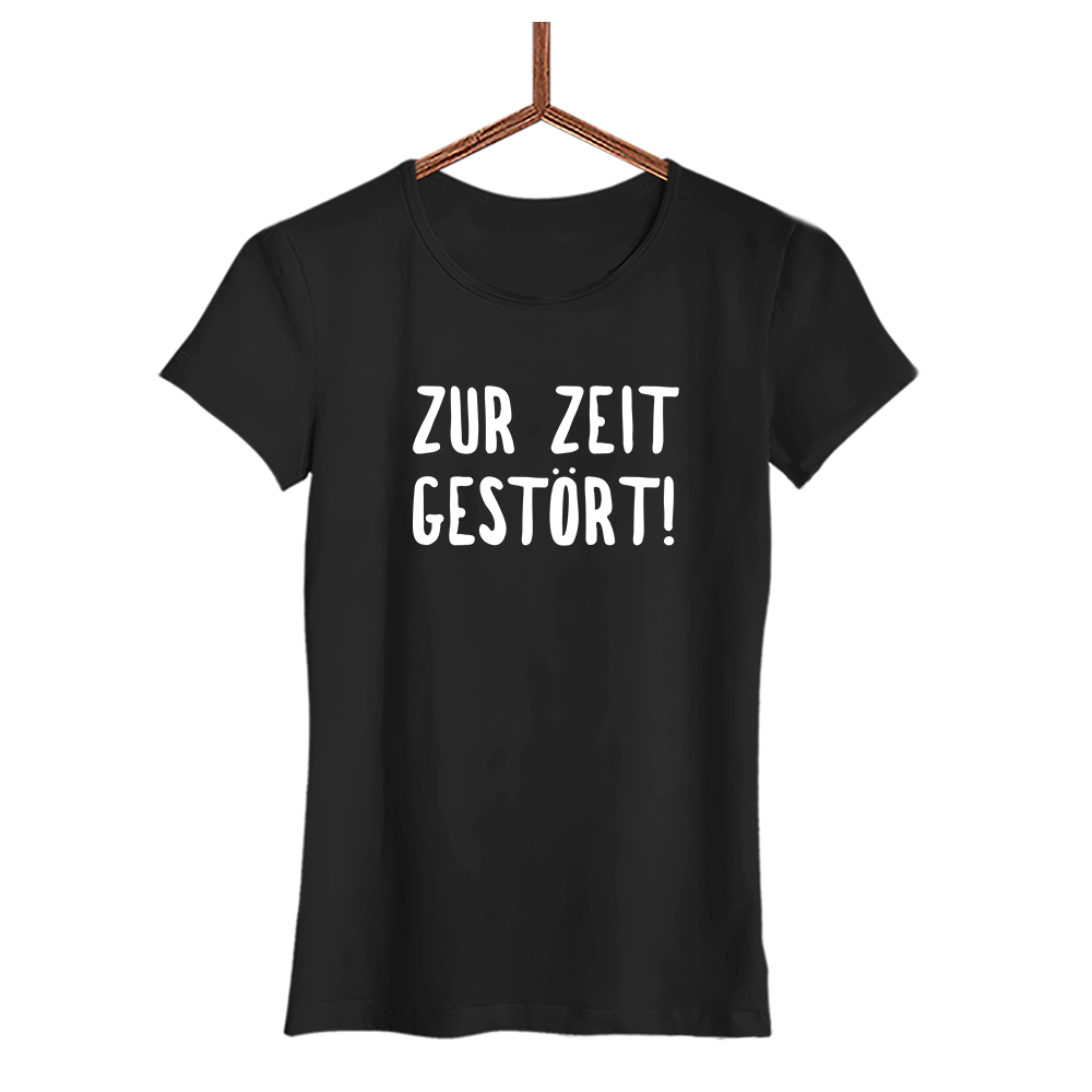 Damen T-Shirt ZUR ZEIT GESTÖRT - Schwarzer - Kaffee