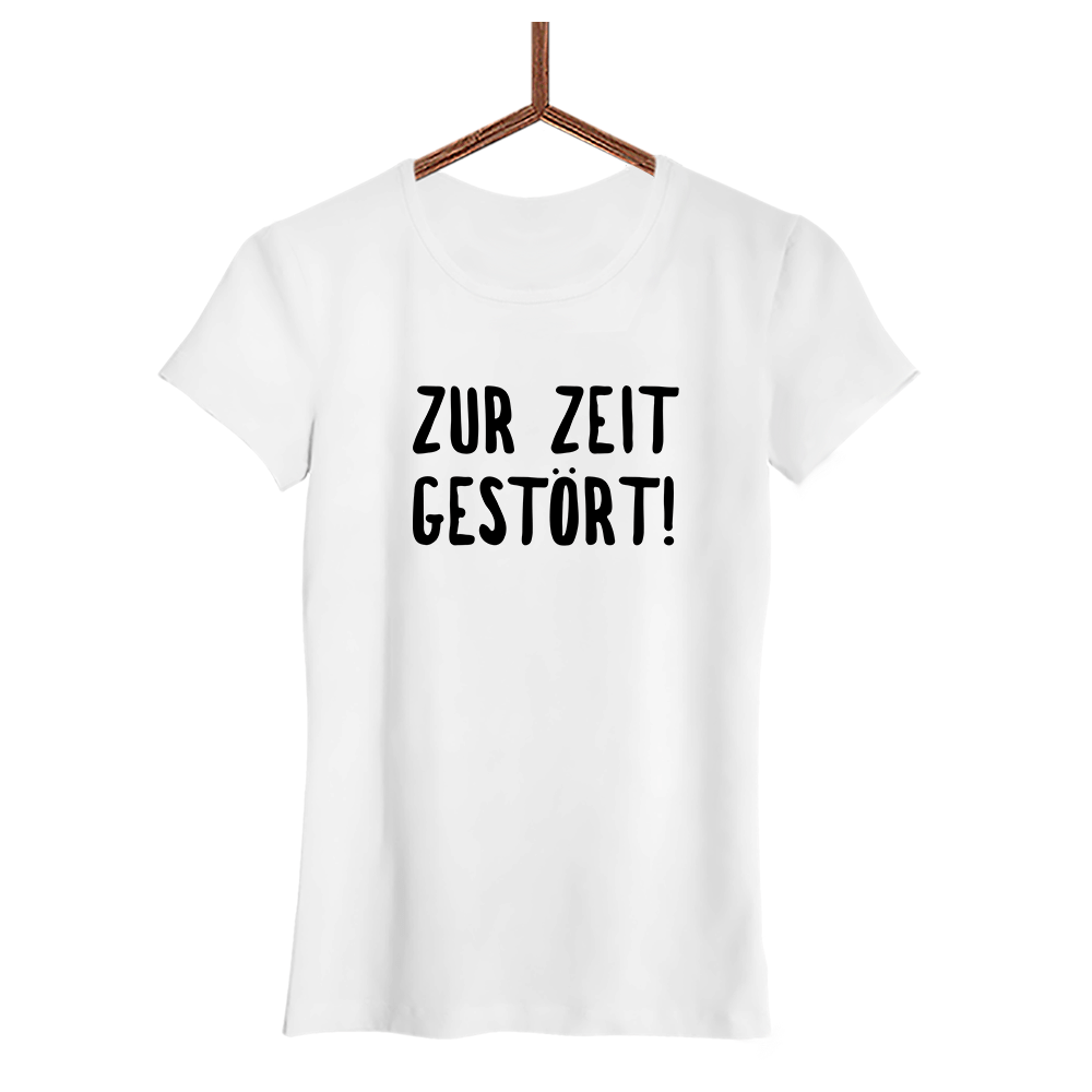 Damen T-Shirt ZUR ZEIT GESTÖRT - Schwarzer - Kaffee