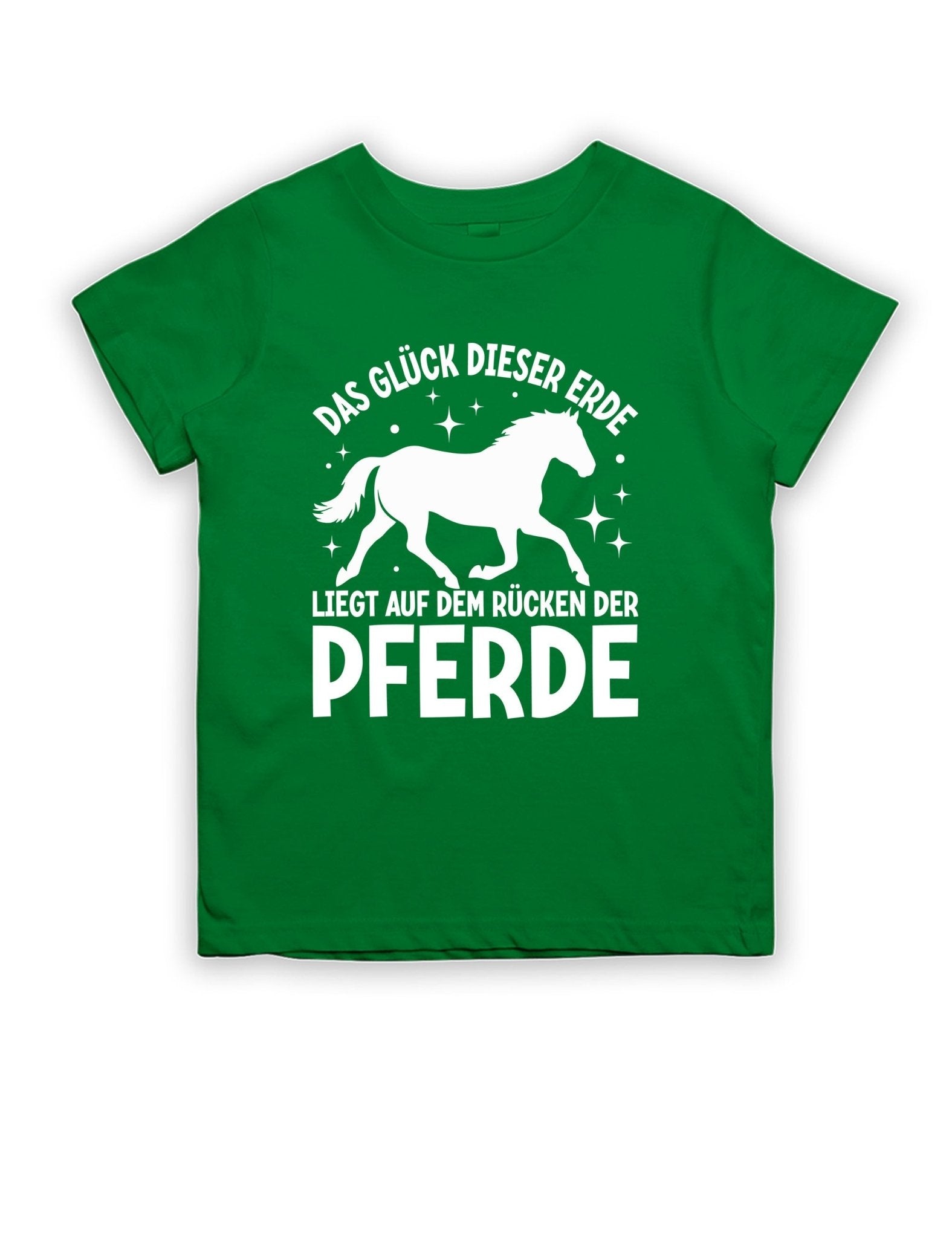 Das Glück dieser Erde liegt auf dem Rücken der Pferde Kinder T-Shirt - tshirtladen -