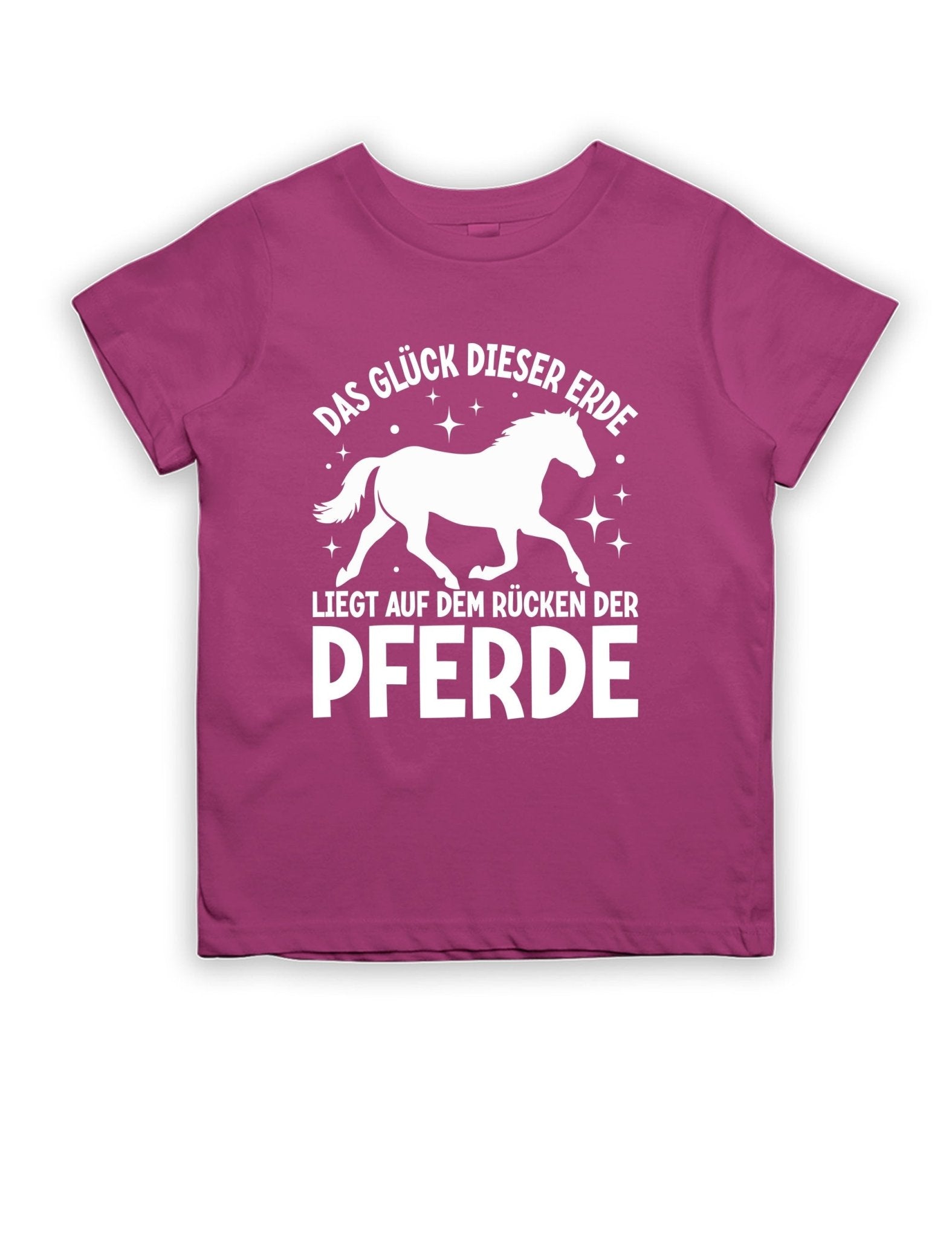 Das Glück dieser Erde liegt auf dem Rücken der Pferde Kinder T-Shirt - tshirtladen -