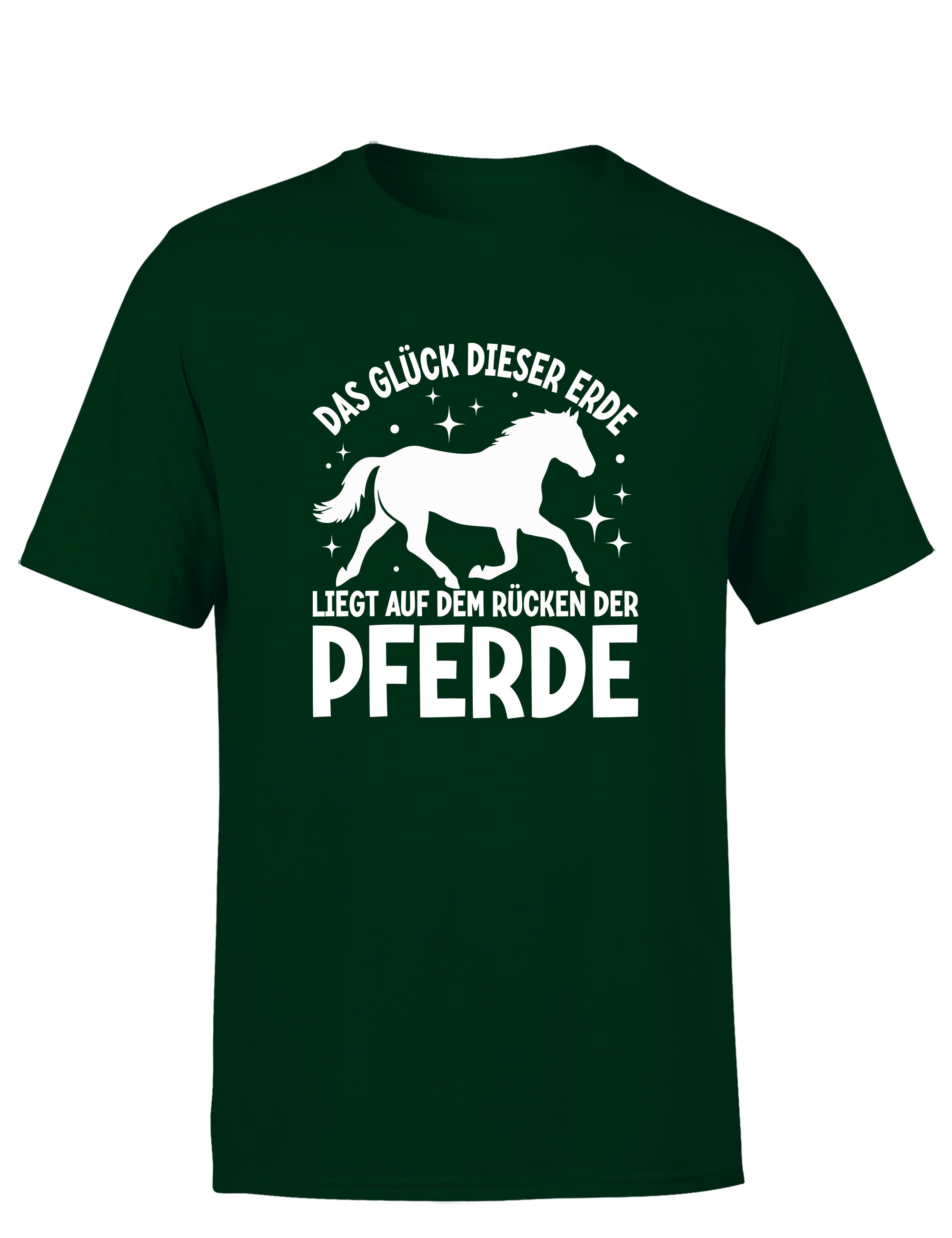 Das Glück dieser Erde liegt auf dem Rücken der Pferde Statement Herren T-Shirt - tshirtladen
