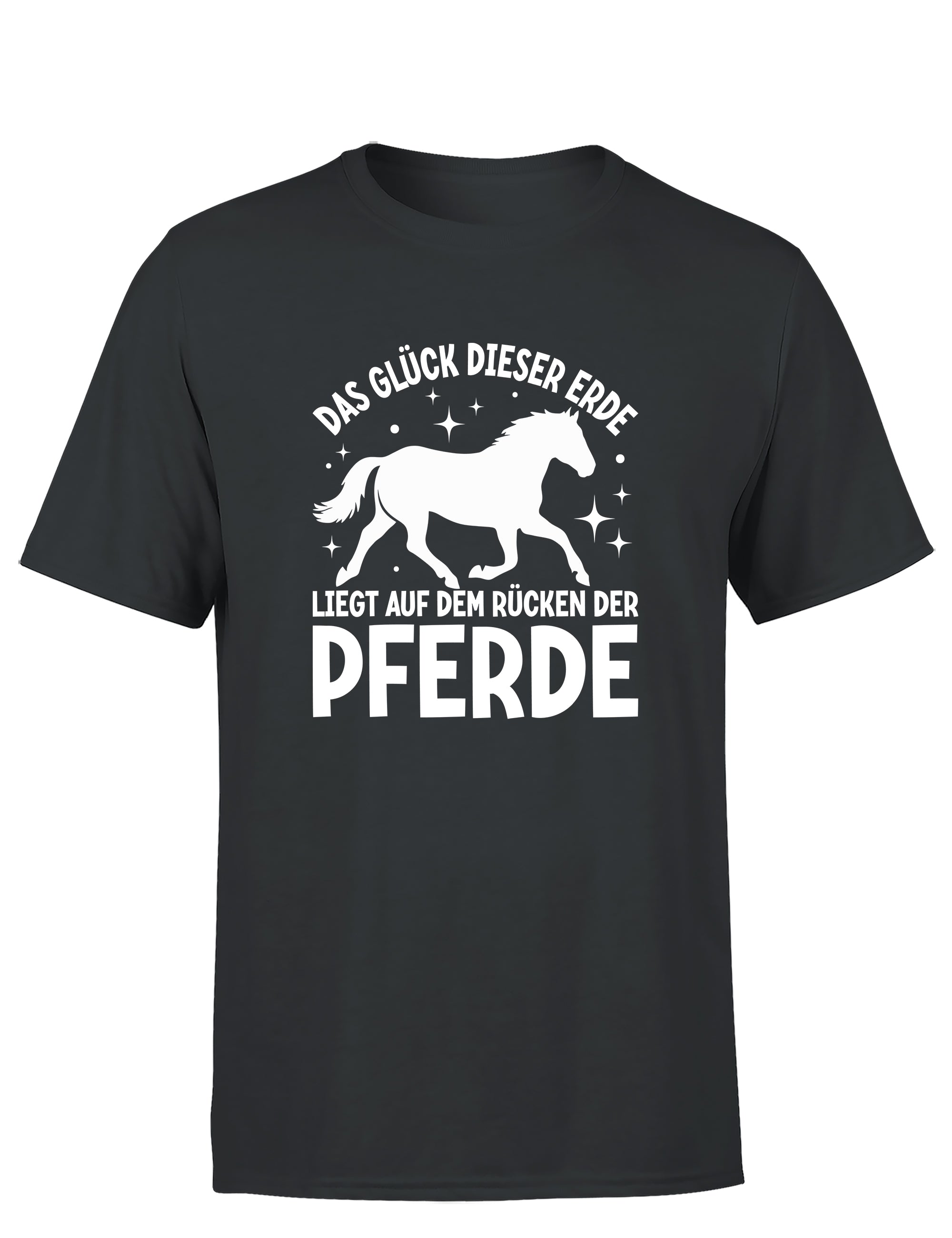 Das Glück dieser Erde liegt auf dem Rücken der Pferde Statement Herren T-Shirt - tshirtladen
