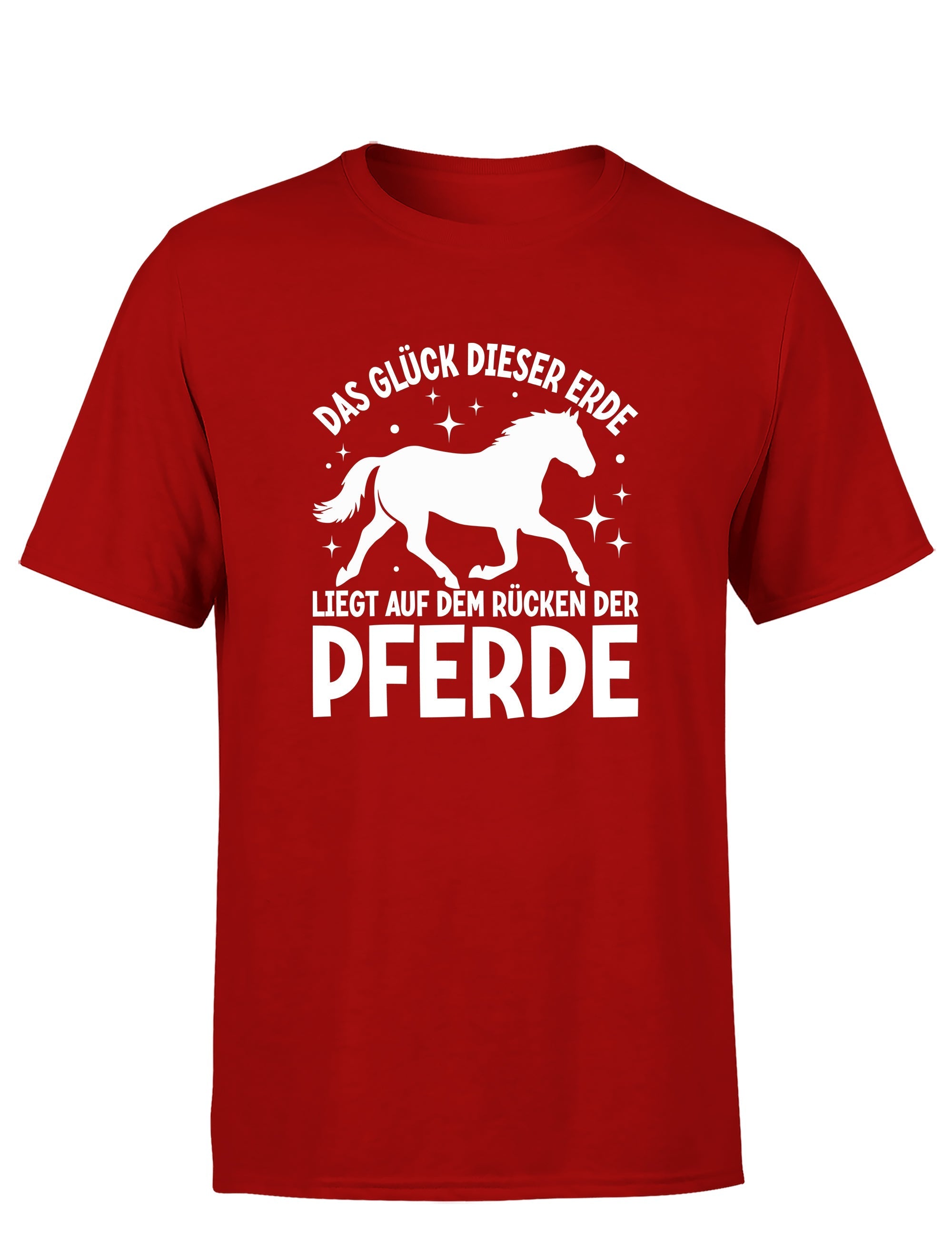 Das Glück dieser Erde liegt auf dem Rücken der Pferde Statement Herren T-Shirt - tshirtladen