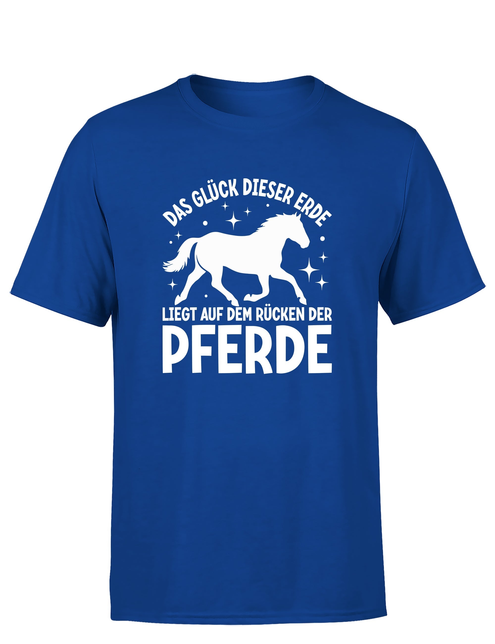 Das Glück dieser Erde liegt auf dem Rücken der Pferde Statement Herren T-Shirt - tshirtladen