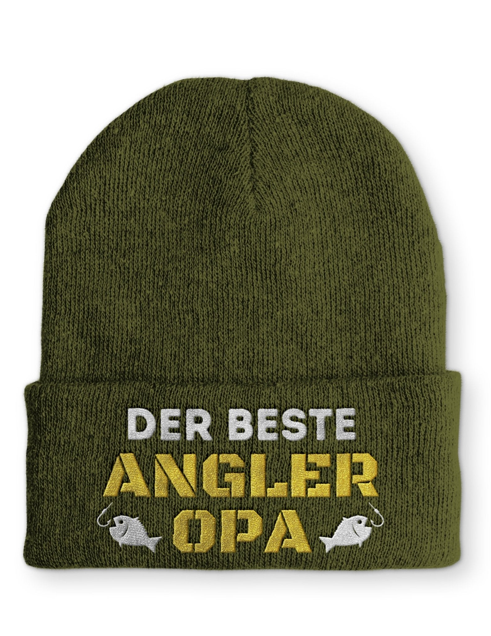 Der beste Angler Opa Beanie Mütze mit Spruch - tshirtladen - Mütze