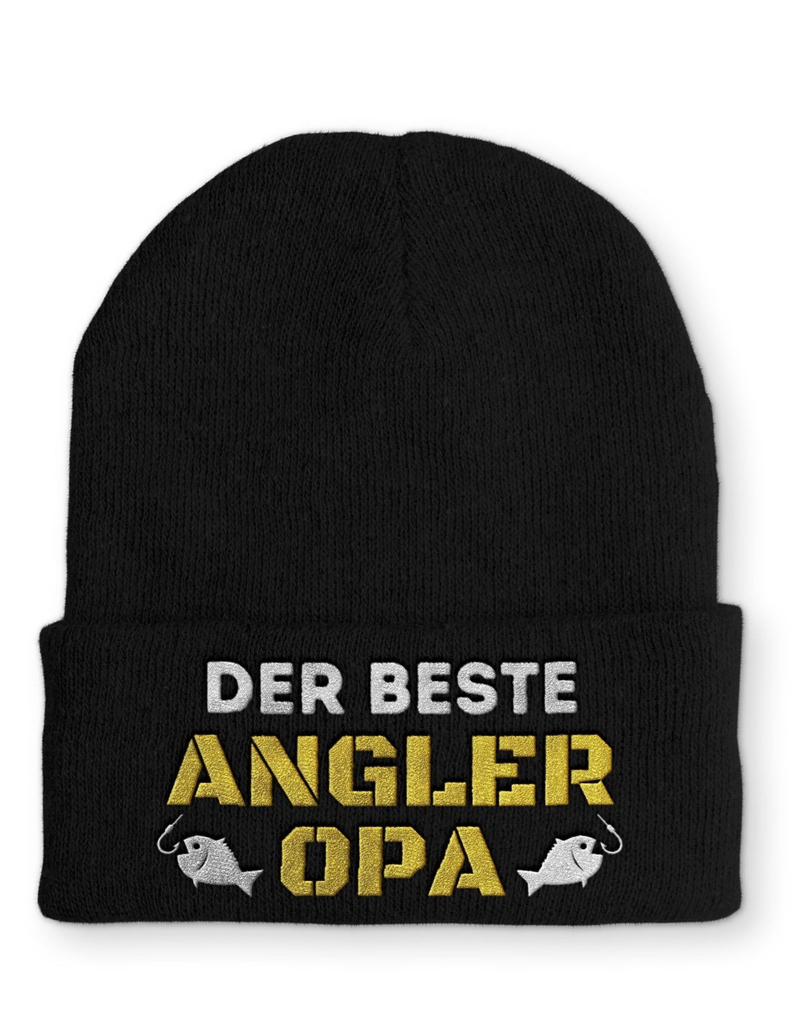 Der beste Angler Opa Beanie Mütze mit Spruch - tshirtladen - Mütze