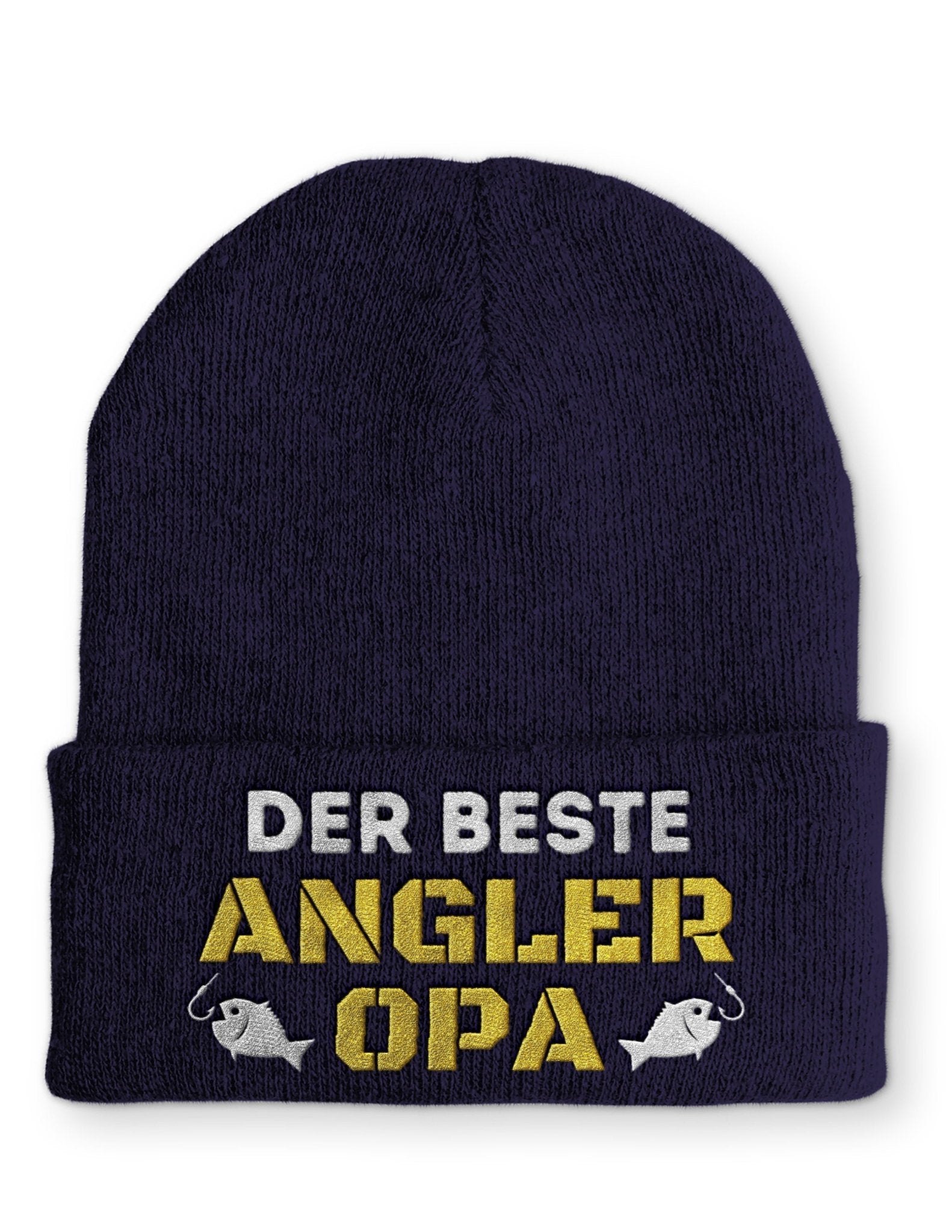 Der beste Angler Opa Beanie Mütze mit Spruch - tshirtladen - Mütze