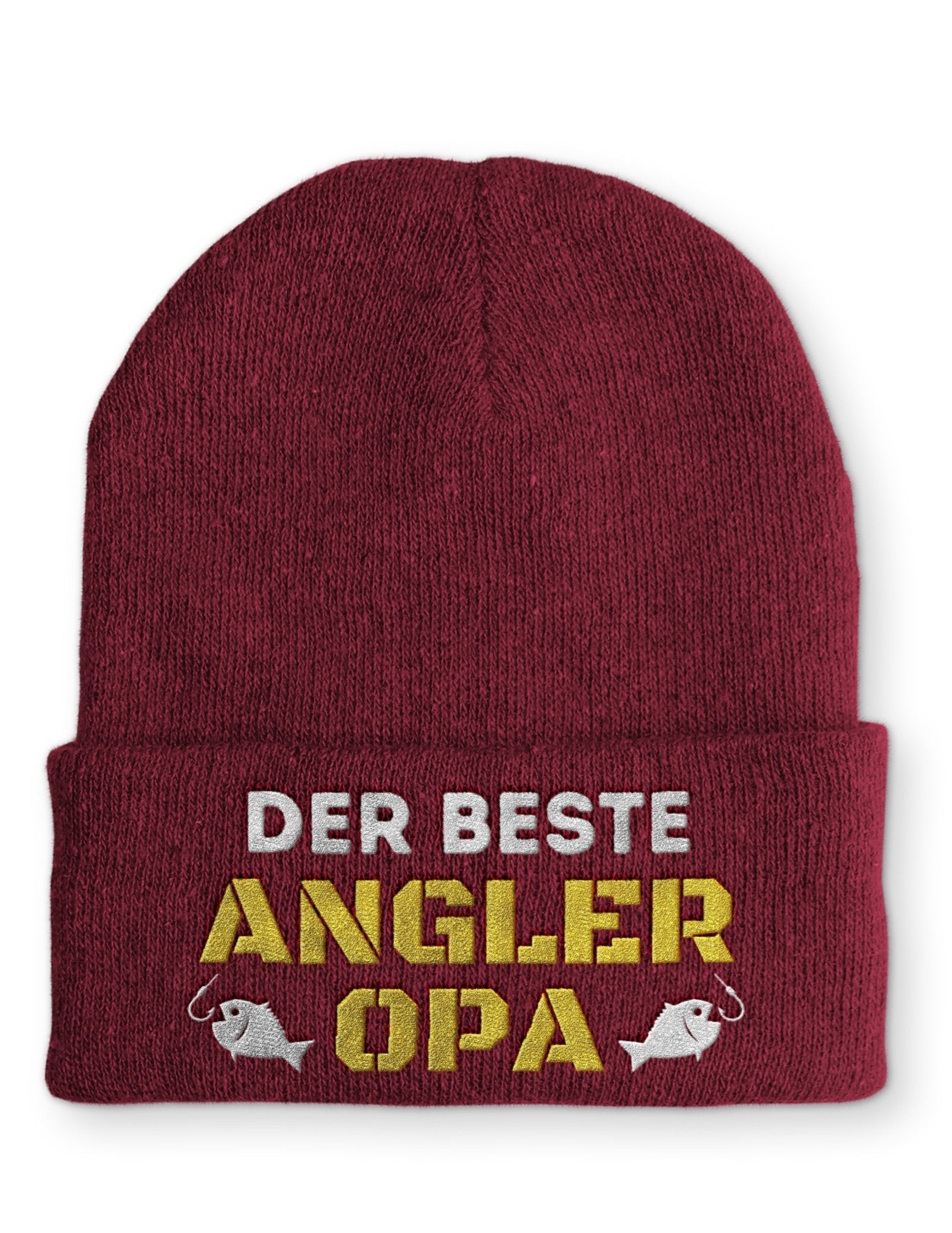 Der beste Angler Opa Beanie Mütze mit Spruch - tshirtladen - Mütze