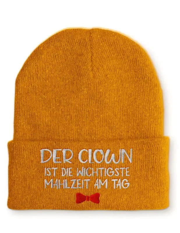 Der Clown ist die wichtigste Mahlzeit am Tag Lagerfeuer Statement Beanie Mütze mit Spruch - tshirtladen - Mütze
