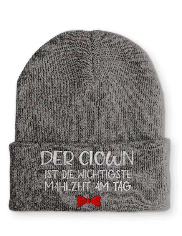 Der Clown ist die wichtigste Mahlzeit am Tag Lagerfeuer Statement Beanie Mütze mit Spruch - tshirtladen - Mütze