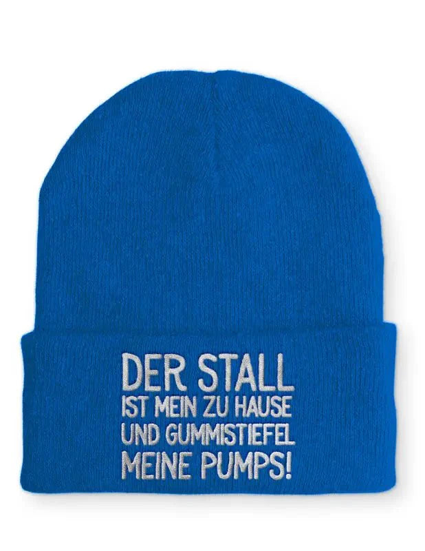 Der Stall ist mein zu Hause Statement Beanie Mütze mit Spruch - tshirtladen - Mütze